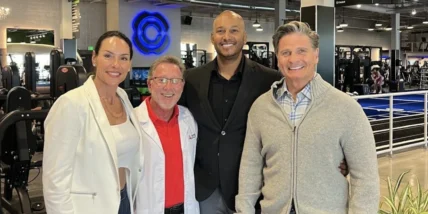 Catalyst Fitness owners Amy and Joe Bueme with Apex MD Chief Medical Officer Dr. Jim Bowen and Apex MD Founder and CEO Randall Hunt